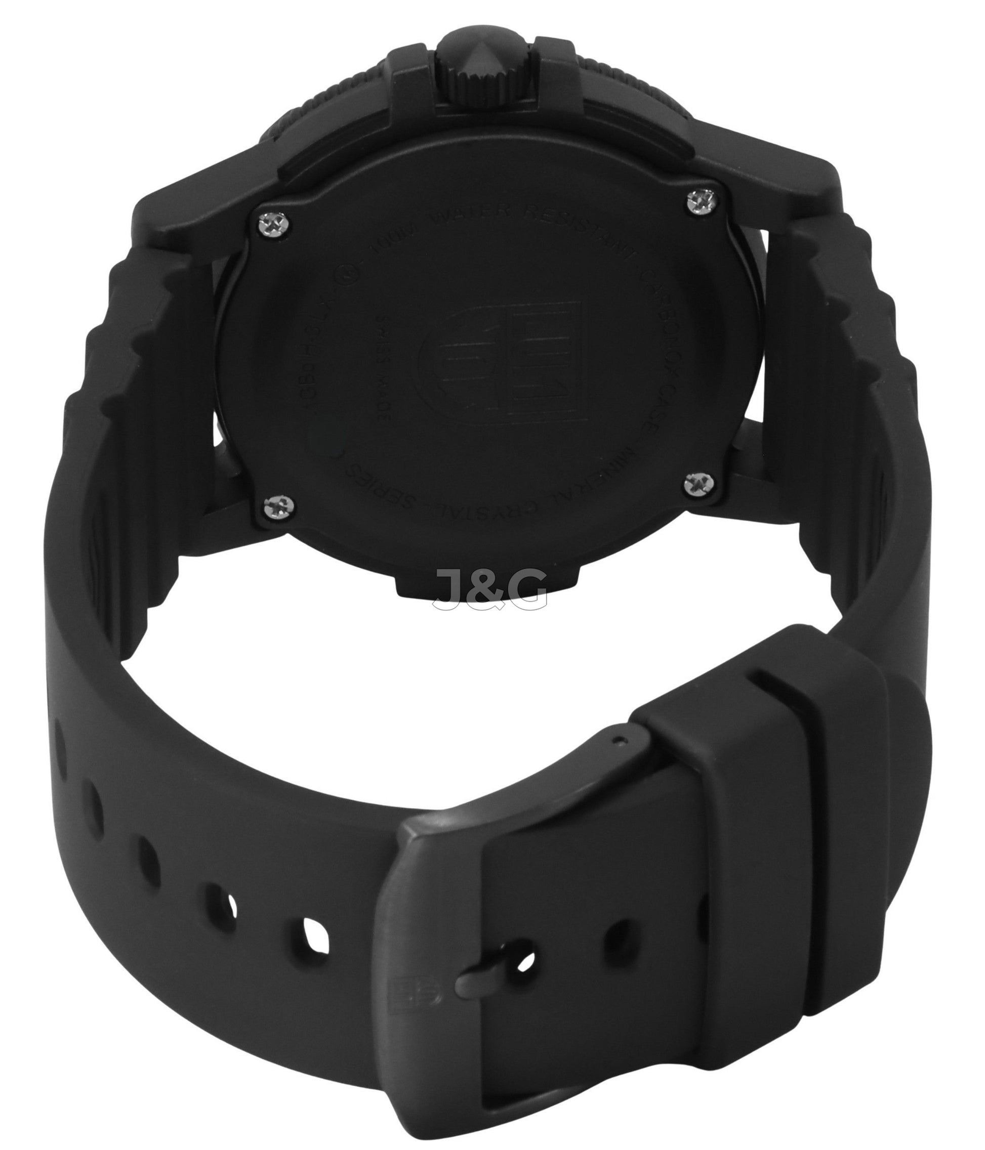 Luminox Sea Leatherback Turtle Quartz movement Black Silicone Male XS.0321.BO.L. A brand-new Luminox Sea watch featuring a Black dial and a Silicone strap. Side view. - view 4