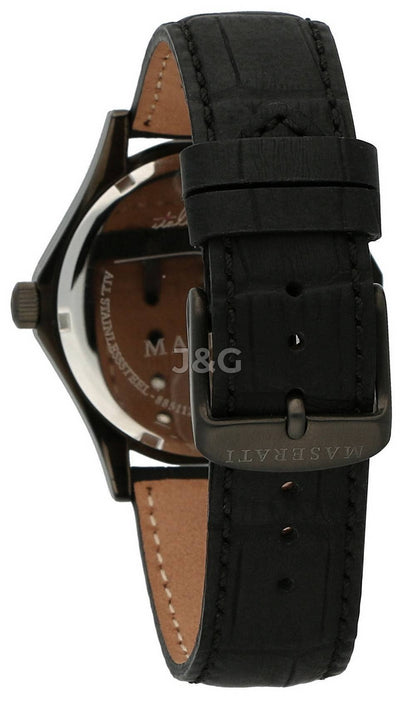 Maserati Circuito Quartz movement Blue Leather Male R8851127002-. A brand-new Maserati Circuito watch featuring a Blue dial and a Leather strap. Side view. - view 2