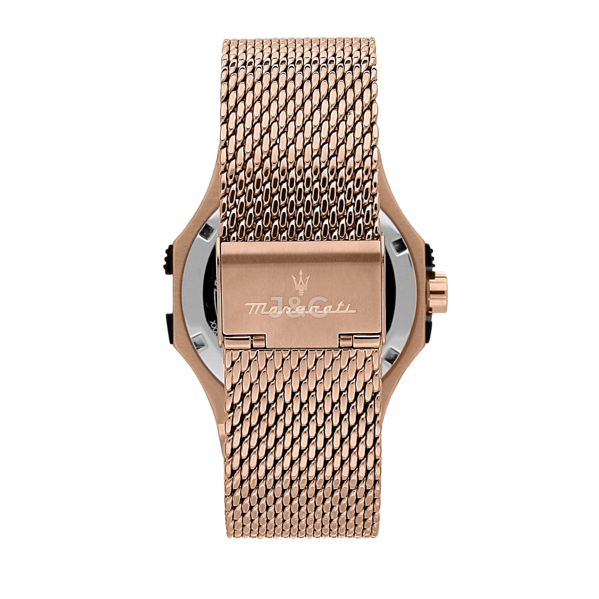 Maserati Potenza Date display Black Stainless steel Male R8853108009-. A brand-new Maserati Potenza watch featuring a Black dial and a Stainless steel strap. Side view. - view 3