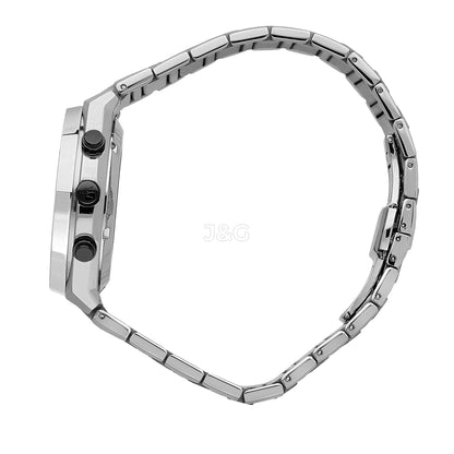 Maserati Stile Date display Black Stainless steel Male R8873642004-. A brand-new Maserati Stile watch featuring a Black dial and a Stainless steel strap. Front view. - view 2