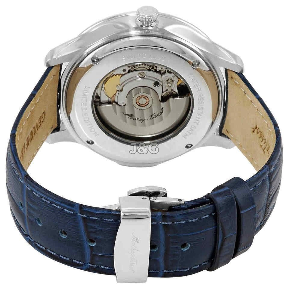 Mathey-Tissot Automatic movement Blue Leather Male AC1886ABU.-.MT. A brand-new Mathey-Tissot watch featuring a Blue dial and a Leather strap. Side view. - view 3