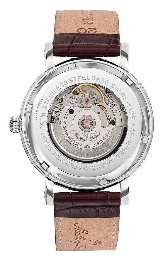 Mathey-Tissot City Automatic movement White Leather Male HB611251ATABR.-.MT. A brand-new Mathey-Tissot City watch featuring a White dial and a Leather strap. Angled view. - view 2