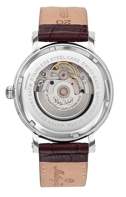 Mathey-Tissot City Automatic movement White Leather Male HB611251ATAG.-.MT. A brand-new Mathey-Tissot City watch featuring a White dial and a Leather strap. Front view. - view 2