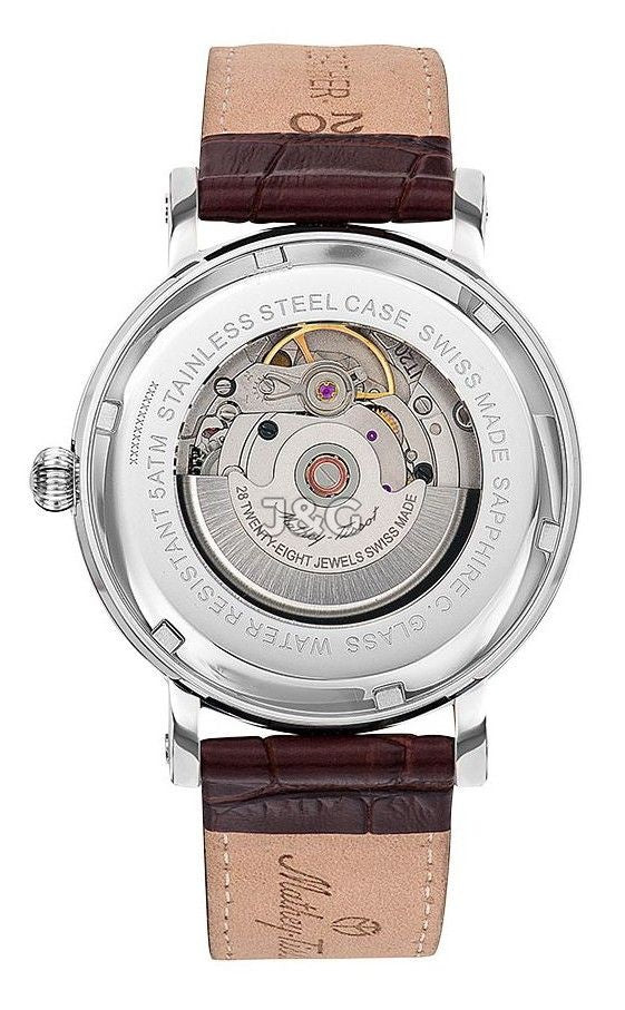 Mathey-Tissot City Automatic movement White Leather Male HB611251ATPBR.-.MT. A brand-new Mathey-Tissot City watch featuring a White dial and a Leather strap. Side view. - view 2