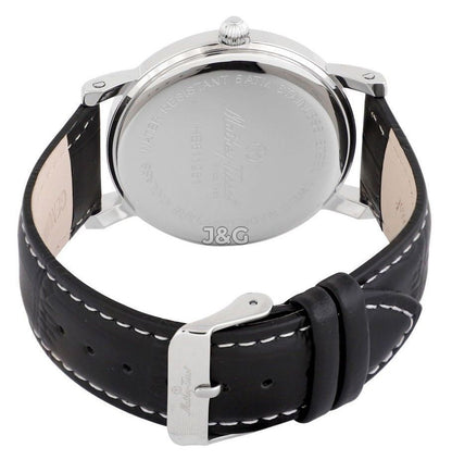 Mathey-Tissot City Date display Black Leather Male HB611251AN.-.MT. A brand-new Mathey-Tissot City watch featuring a Black dial and a Leather strap. Angled view. - view 4