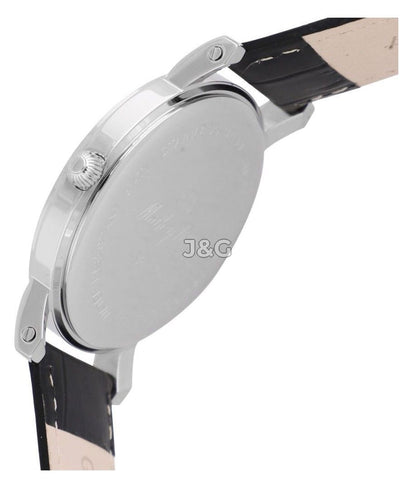 Mathey-Tissot City Date display White Leather Male HB611251ABR.-.MT. A brand-new Mathey-Tissot City watch featuring a White dial and a Leather strap. Side view. - view 3