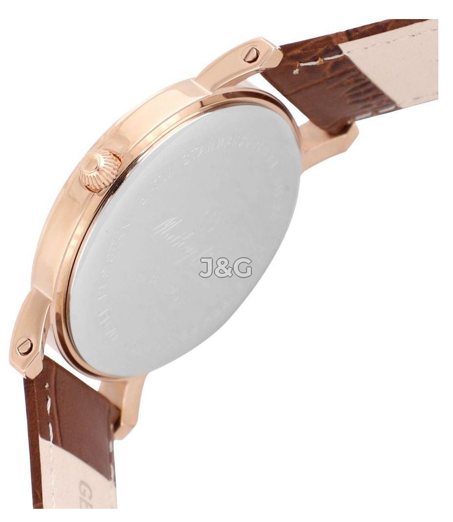 Mathey-Tissot City Date display White Leather Male HB611251PG.-.MT. A brand-new Mathey-Tissot City watch featuring a White dial and a Leather strap. Front view. - view 3