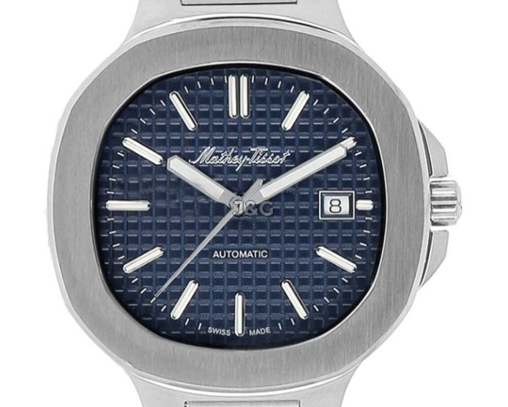 Mathey-Tissot Evasion Automatic movement Blue Stainless steel Male H152ATABU.-.MT. A brand-new Mathey-Tissot Evasion watch featuring a Blue dial and a Stainless steel strap. Front view. - view 2