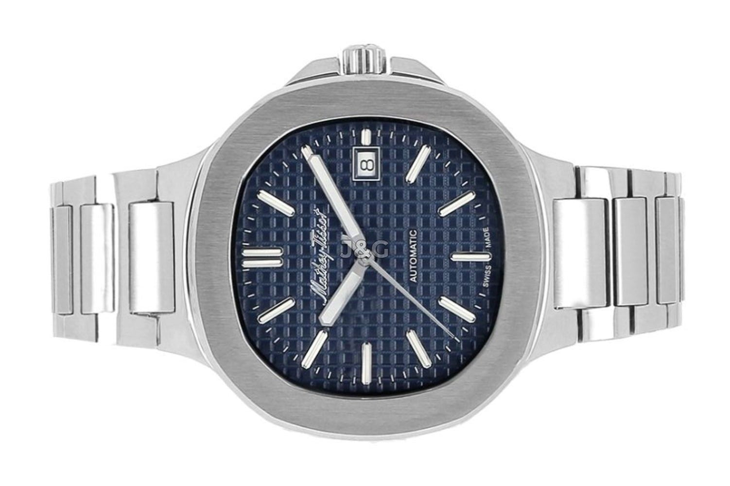 Mathey-Tissot Evasion Automatic movement Blue Stainless steel Male H152ATABU.-.MT. A brand-new Mathey-Tissot Evasion watch featuring a Blue dial and a Stainless steel strap. Front view. - view 3