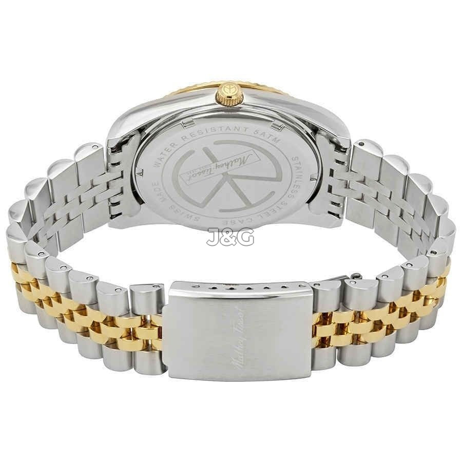 Mathey-Tissot Mathy Date display Gold Stainless steel Male H710BDI.-.MT. A brand-new Mathey-Tissot Mathy watch featuring a Gold dial and a Stainless steel strap. Front view. - view 3