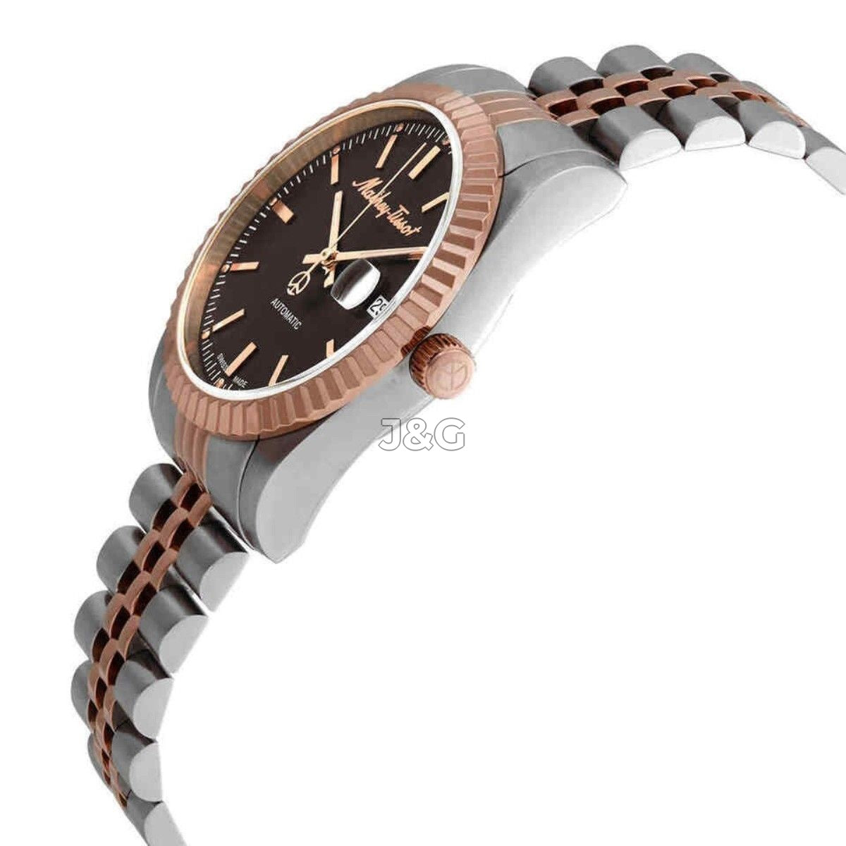 Mathey-Tissot Mathy III Automatic movement Black Stainless steel Male H1810ATRN.-.MT. A brand-new Mathey-Tissot Mathy watch featuring a Black dial and a Stainless steel strap. Side view. - view 2