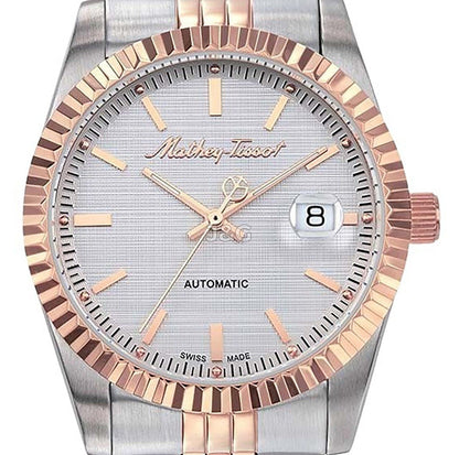 Mathey-Tissot Mathy III Automatic movement White Stainless steel Male H1810ATRA.-.MT. A brand-new Mathey-Tissot Mathy watch featuring a White dial and a Stainless steel strap. Side view. - view 2