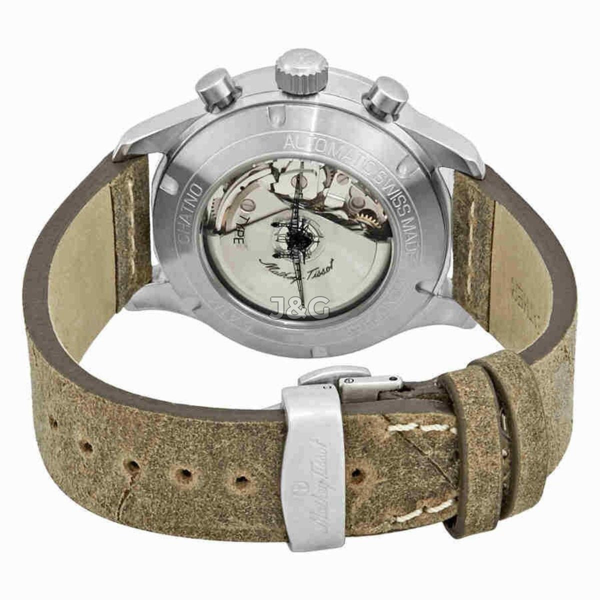 Mathey-Tissot Type 21 Automatic movement Black Leather Male H1821CHATLNO.-.MT. A brand-new Mathey-Tissot Type 21 watch featuring a Black dial and a Leather strap. Side view. - view 3