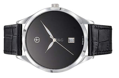 Mathey-Tissot Urban Date display Black Leather Female D411NM.-.MT. A brand-new Mathey-Tissot Urban watch featuring a Black dial and a Leather strap. Angled view. - view 3