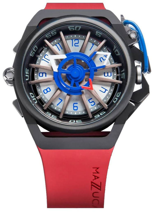 Mazzucato Rim Sport Reversible Chronograph Twin Dial. A brand-new Mazzucato RIM watch featuring a Rubber strap. Front view.