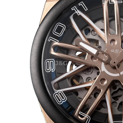 Mazzucato RIM GT Automatic movement Blue Rubber Male GT5-RG.-.MW. A brand-new Mazzucato RIM watch featuring a Blue dial and a Rubber strap. Angled view. - view 2