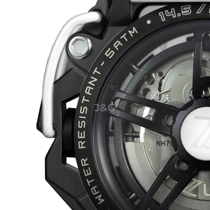 Mazzucato RIM GT Automatic movement White Rubber Male GT3-WH.-.MW. A brand-new Mazzucato RIM watch featuring a White dial and a Rubber strap. Side view. - view 4