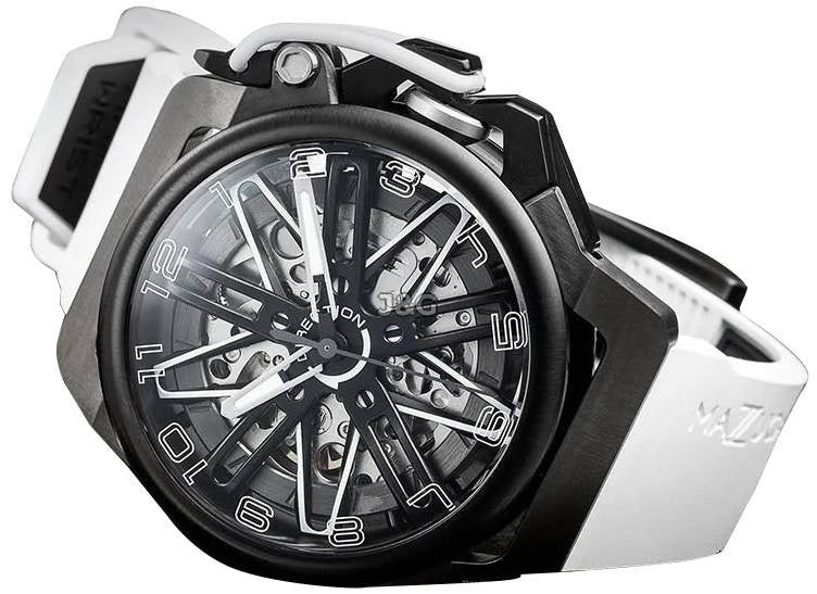 Mazzucato RIM GT Automatic movement White Rubber Male GT3-WH.-.MW. A brand-new Mazzucato RIM watch featuring a White dial and a Rubber strap. Side view. - view 5