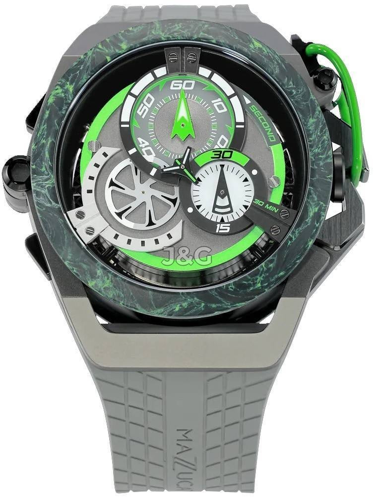 Mazzucato RIM Monza Automatic movement Black Rubber Male F1-GY361.-.MW. A brand-new Mazzucato RIM watch featuring a Black dial and a Rubber strap. Side view. - view 2