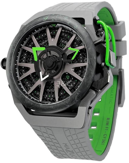 Mazzucato RIM Monza Automatic movement Black Rubber Male F1-GY361.-.MW. A brand-new Mazzucato RIM watch featuring a Black dial and a Rubber strap. Side view. - view 3