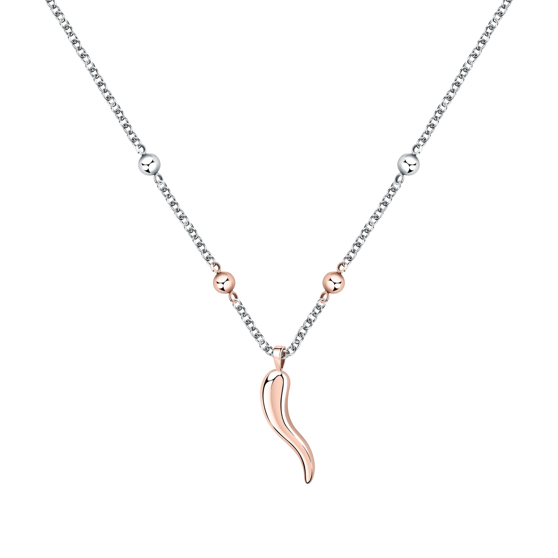 Morellato Istanti Rose Gold Tone Stainless Steel Necklace. A brand-new Morellato watch. Front view.
