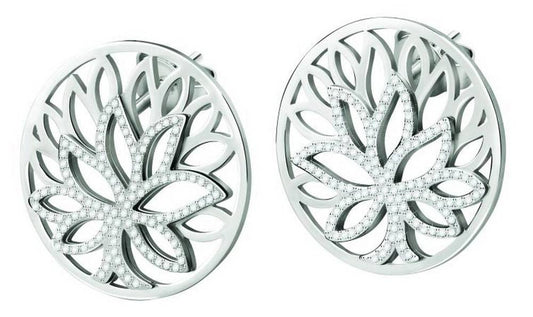 Morellato Loto Stainless Steel Women's Earrings. A brand-new Morellato watch. Angled view.