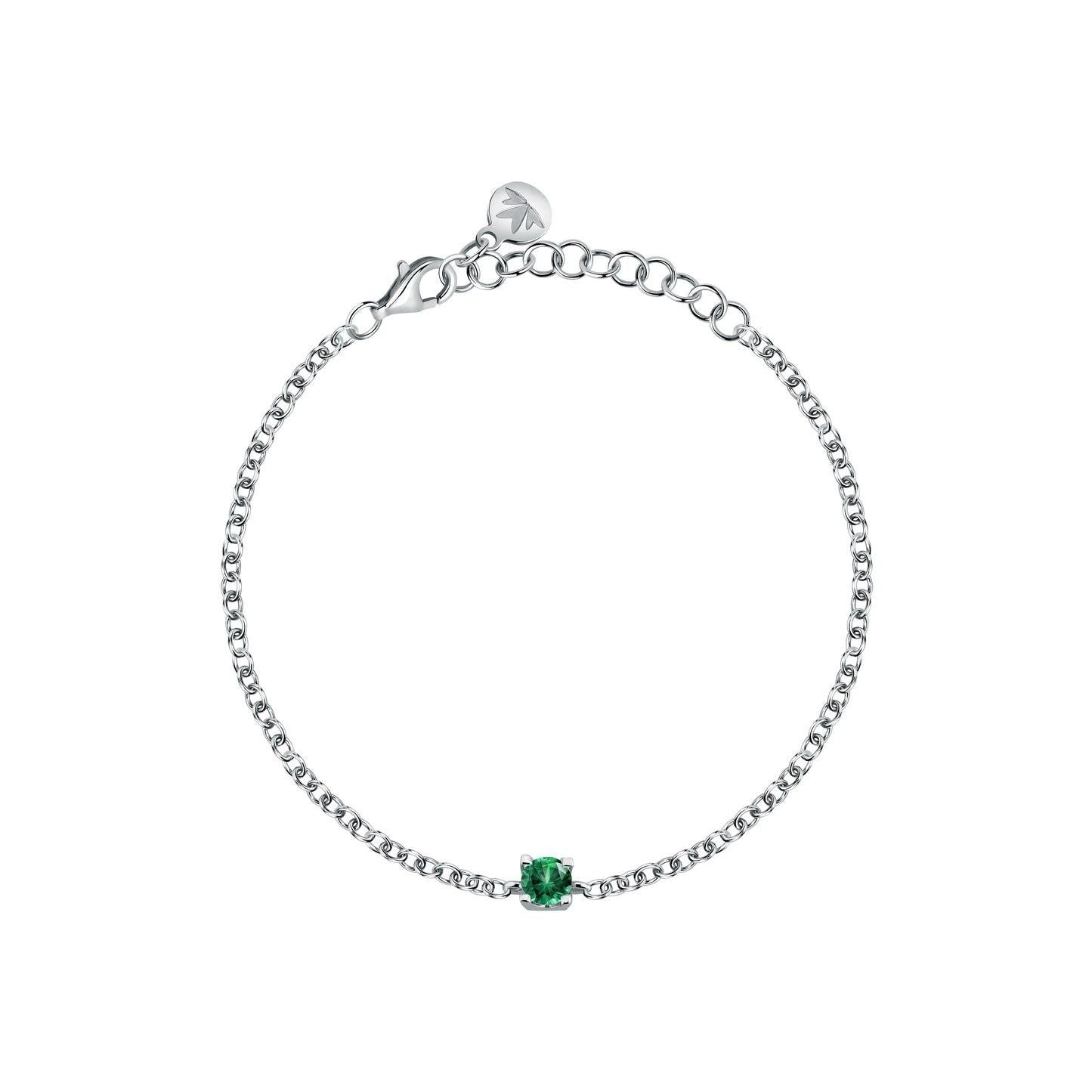 Morellato Tesori Bracelet With Green Stone SAIW239 For Women. A brand-new Morellato watch. Side view.