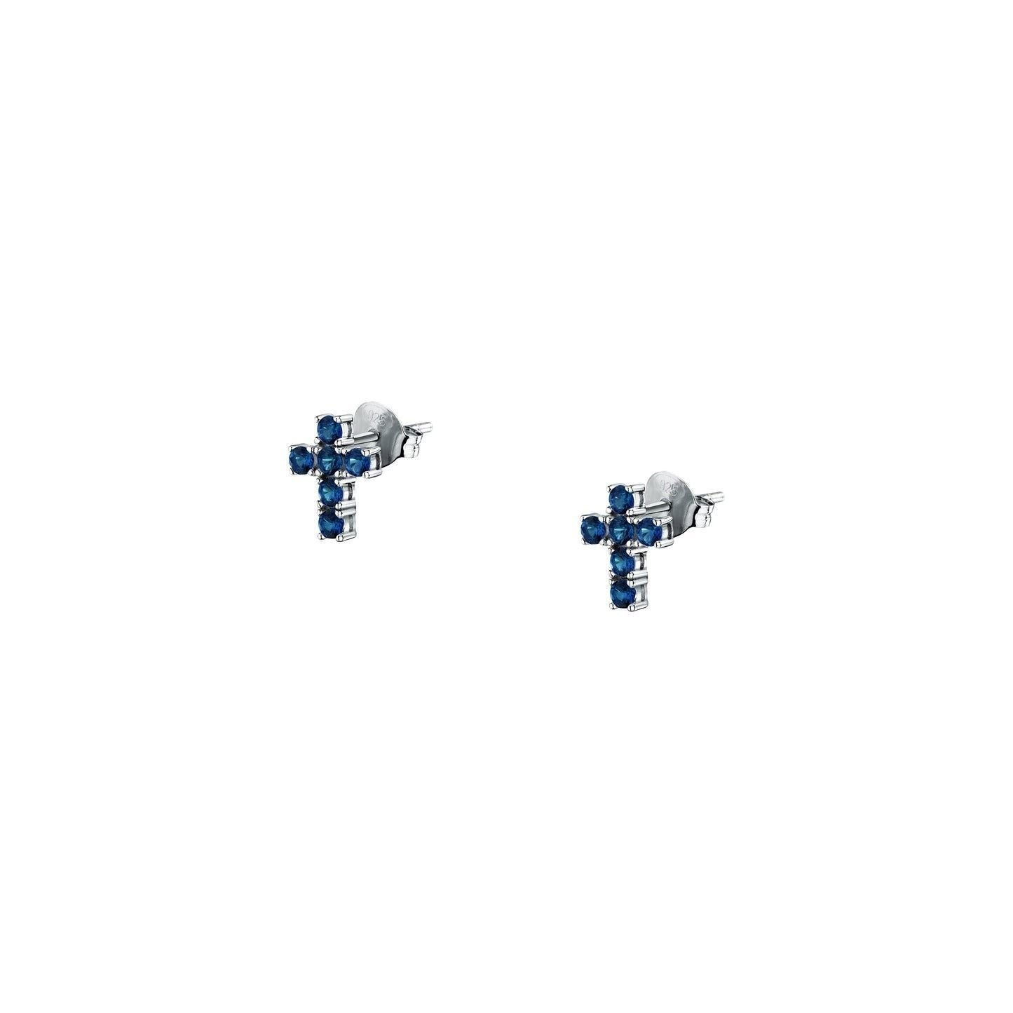 Morellato Tesori Earrings With Blue Cross SAIW219 For Women. A brand-new Morellato watch. Side view.