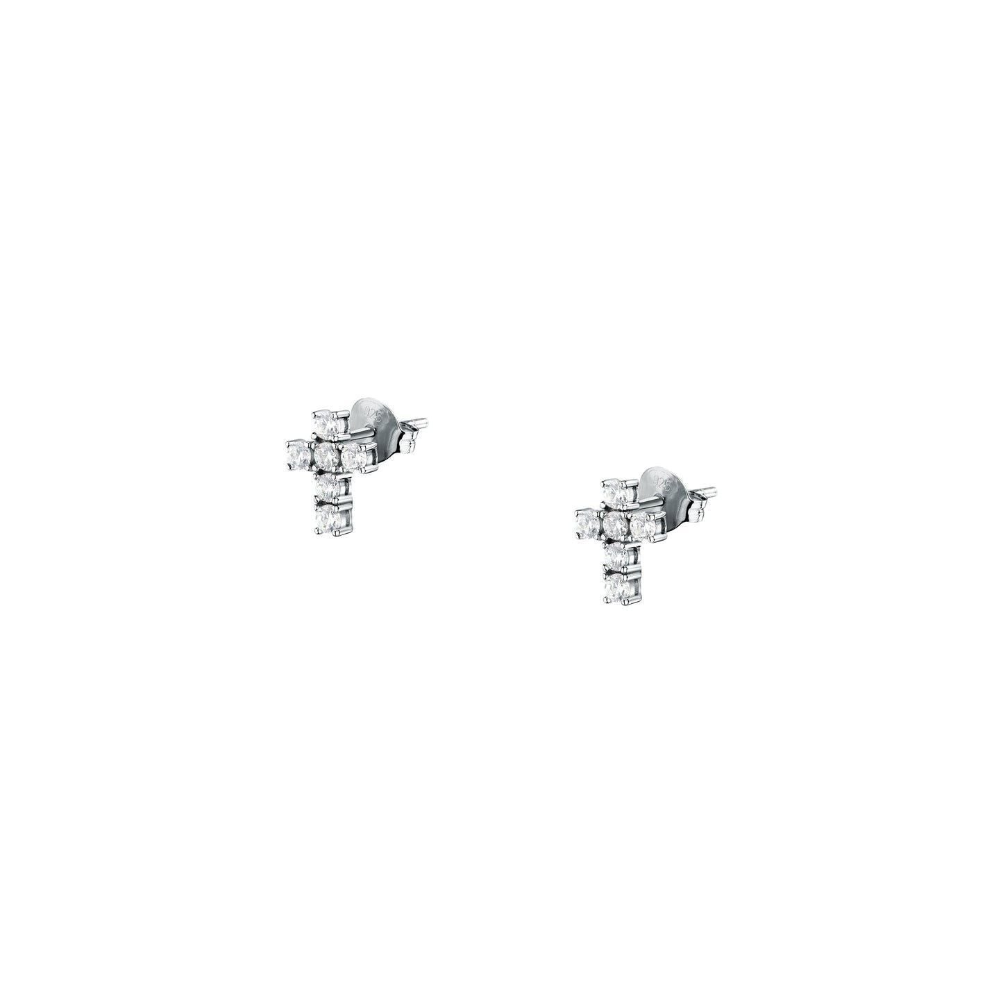 Morellato Tesori Earrings With White Cross SAIW217 For Women. A brand-new Morellato watch. Angled view.