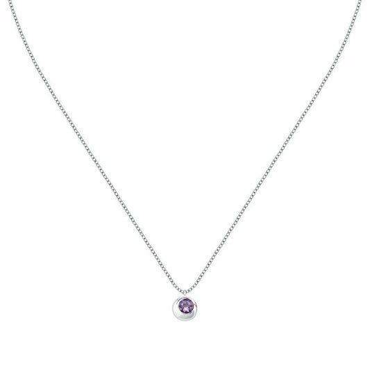 Morellato Tesori Eterni Necklace With Purple Stone SAXN07. A brand-new Morellato watch. Side view.