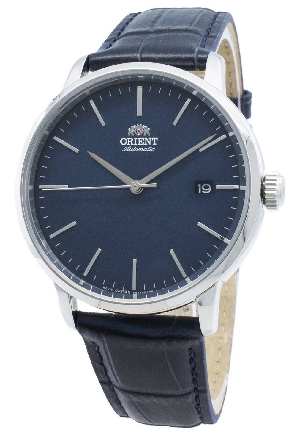 Orient Classic Automatic Stainless Steel Water Resistant. A brand-new Orient Classic watch featuring a Leather strap. Side view.