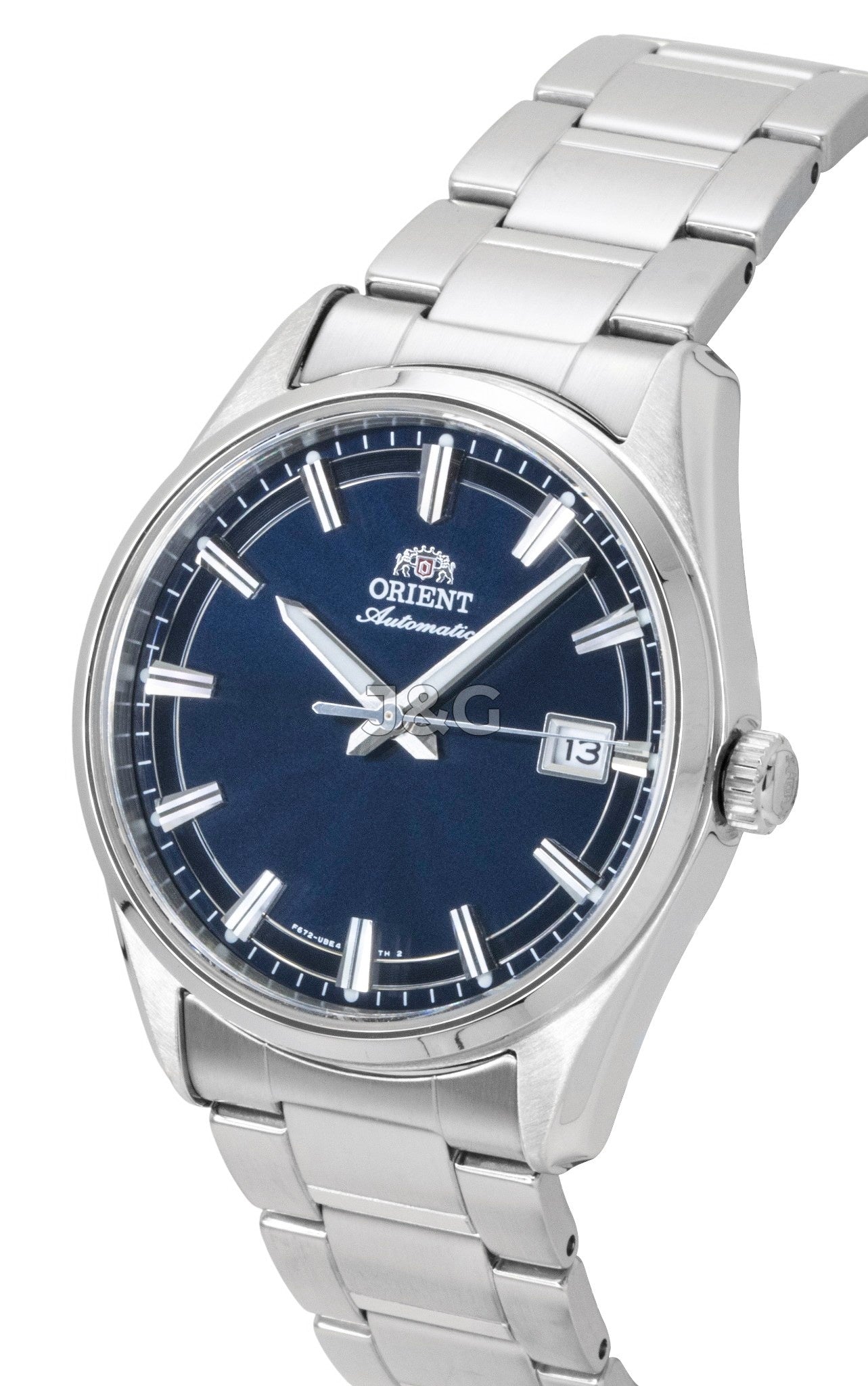 Orient Automatic movement Blue Stainless steel Male RA-AC0R02L. A brand-new Orient watch featuring a Blue dial and a Stainless steel strap. Front view. - view 3
