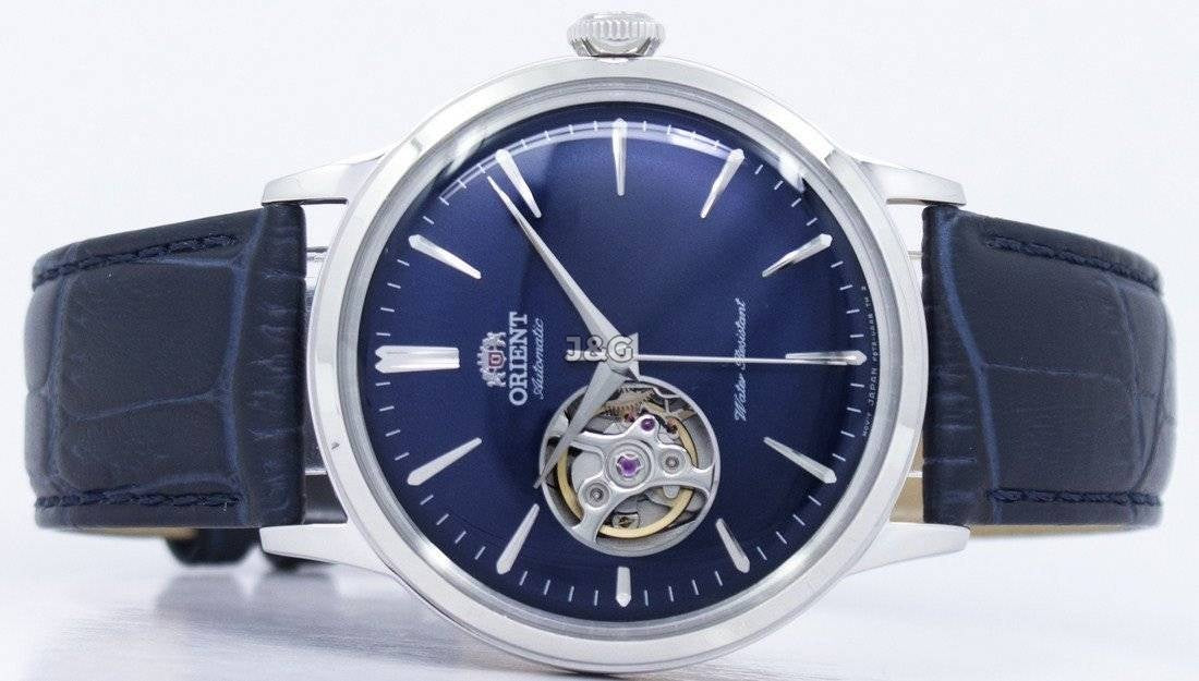 Orient Automatic movement White Leather Male RA-AG0005L10B. A brand-new Orient watch featuring a White dial and a Leather strap. Side view. - view 4