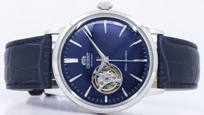 Orient Automatic movement White Leather Male RA-AG0005L10B. A brand-new Orient watch featuring a White dial and a Leather strap. Side view. - view 4