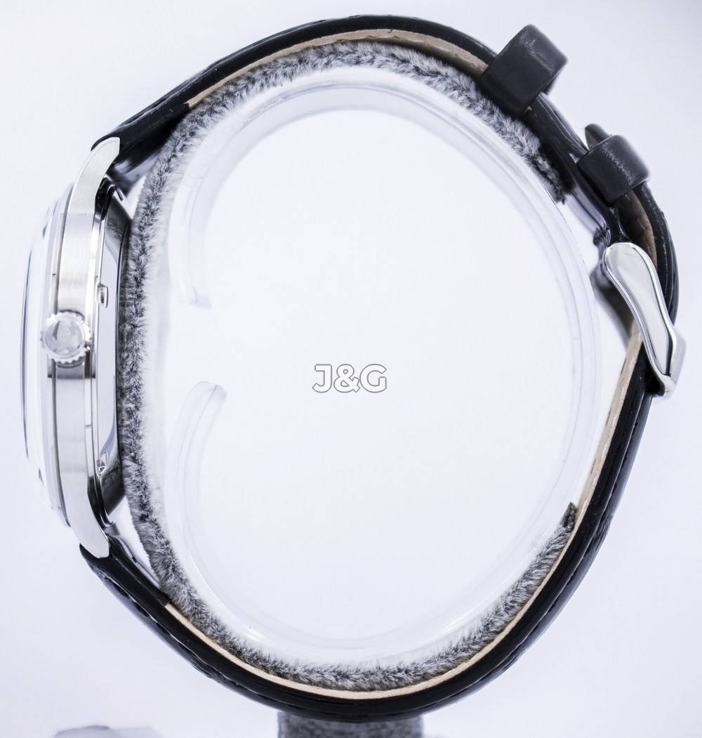 Orient Bambino Automatic movement Black Leather Male FAC00004B0. A brand-new Orient Bambino watch featuring a Black dial and a Leather strap. Angled view. - view 2