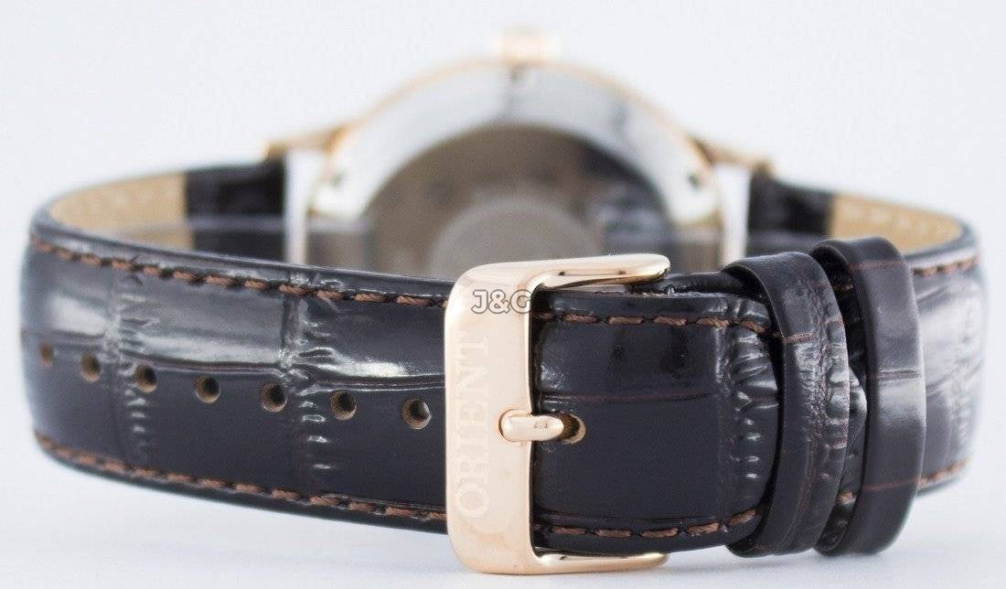 Orient Bambino Automatic movement Blue Leather Male FAC00002W0. A brand-new Orient Bambino watch featuring a Blue dial and a Leather strap. Front view. - view 5