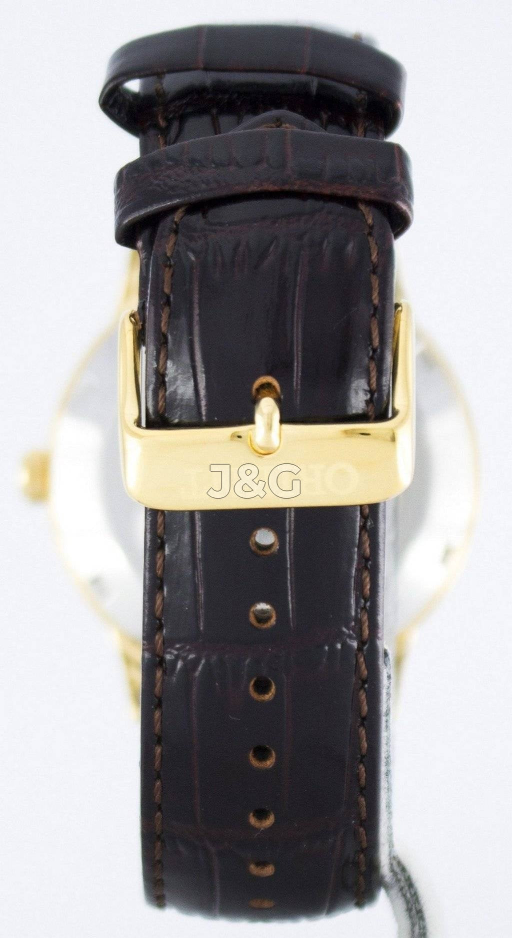 Orient Bambino Automatic movement White Leather Male FAC00003W0. A brand-new Orient Bambino watch featuring a White dial and a Leather strap. Front view. - view 3