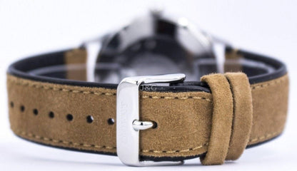 Orient Bambino Automatic movement White Leather Male FAC08003A0. A brand-new Orient Bambino watch featuring a White dial and a Leather strap. Side view. - view 5