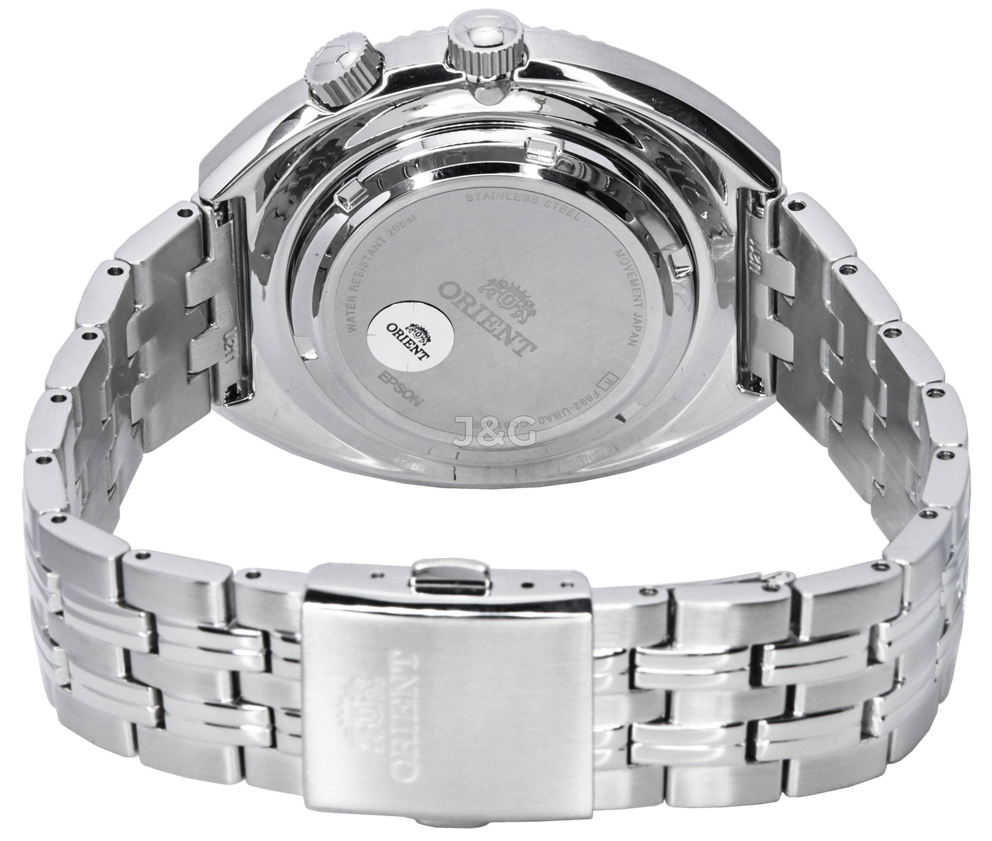 Orient Classic Automatic movement Black Stainless steel Male RA-AA0E05B19B. A brand-new Orient Classic watch featuring a Black dial and a Stainless steel strap. Front view. - view 4