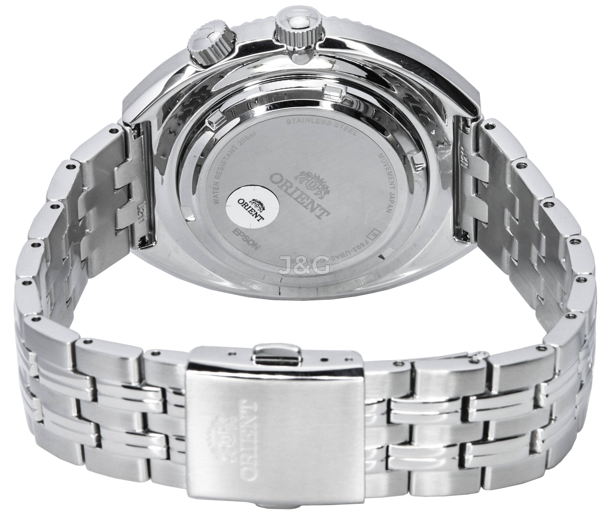 Orient Classic Automatic movement Black Stainless steel Male RA-AA0E05B19B. A brand-new Orient Classic watch featuring a Black dial and a Stainless steel strap. Front view. - view 4