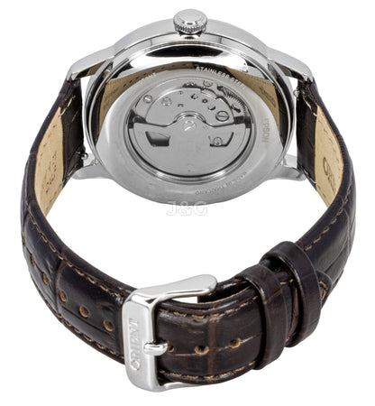 Orient Classic Automatic movement Bordeaux Leather Male RA-AK0807R. A brand-new Orient Classic watch featuring a Bordeaux dial and a Leather strap. Front view. - view 3