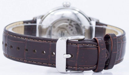 Orient Classic Automatic movement White Leather Male RA-AP0003S10B. A brand-new Orient Classic watch featuring a White dial and a Leather strap. Front view. - view 5