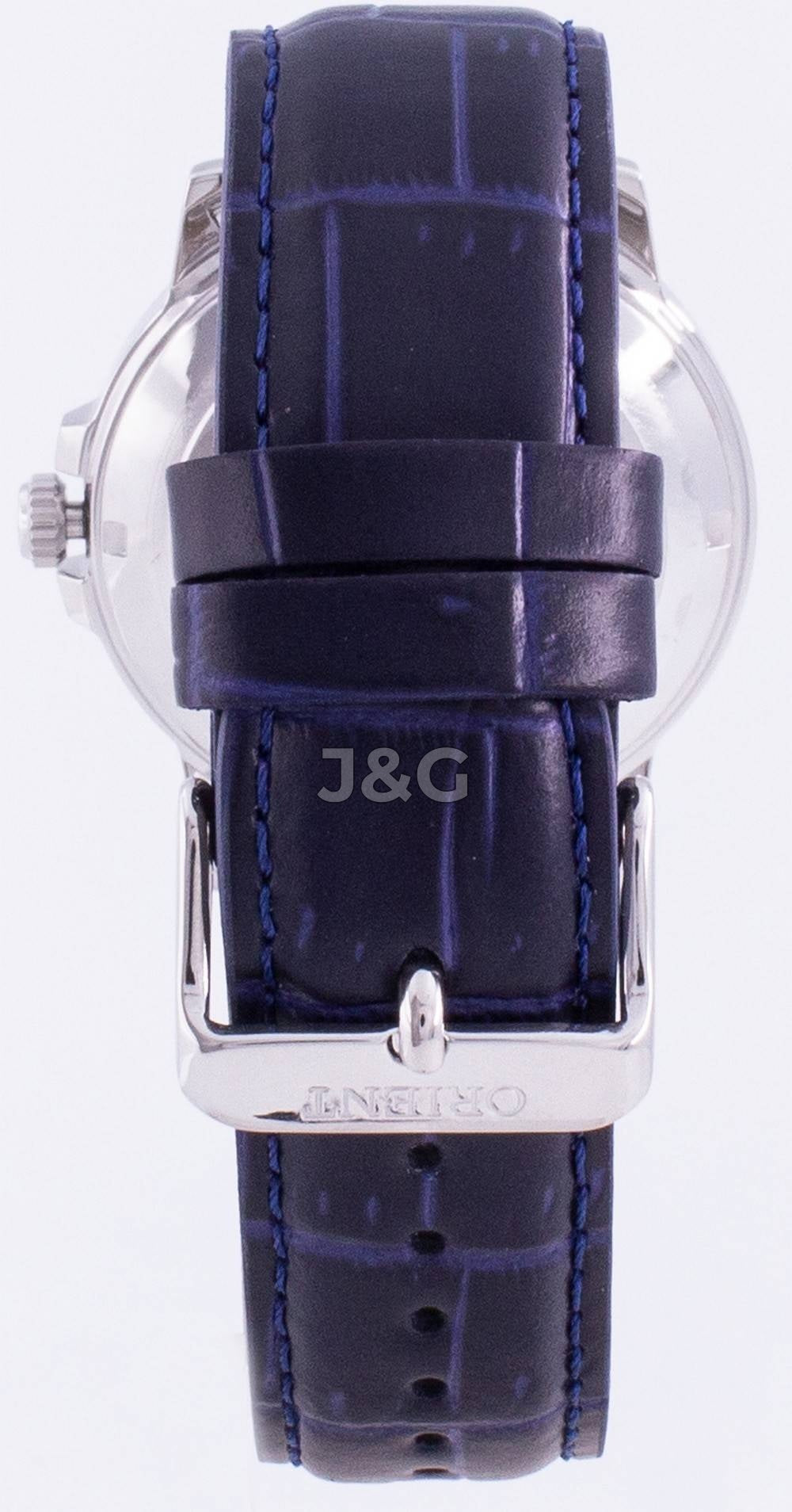 Orient Contemporary Automatic movement White Leather Male RA-AA0C05L19B. A brand-new Orient Contemporary watch featuring a White dial and a Leather strap. Front view. - view 4