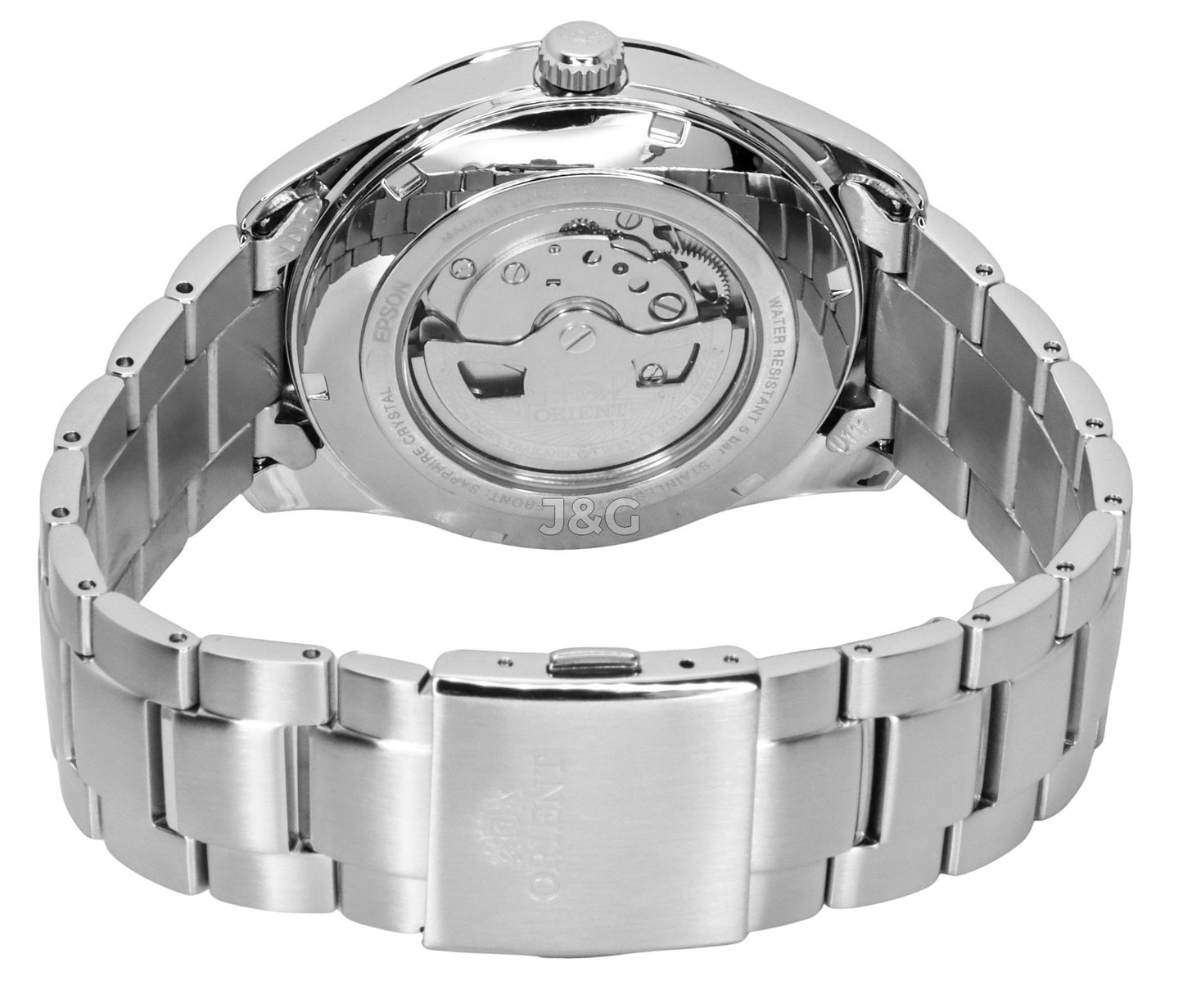 Orient Contemporary Automatic movement White Stainless steel Male RA-AR0010R. A brand-new Orient Contemporary watch featuring a White dial and a Stainless steel strap. Side view. - view 4