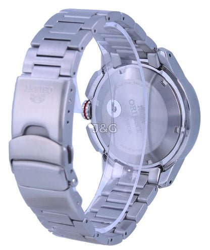 Orient M-Force Automatic movement Orange Stainless steel Male RA-AC0N02Y10B. A brand-new Orient M-Force watch featuring a Orange dial and a Stainless steel strap. Side view. - view 4