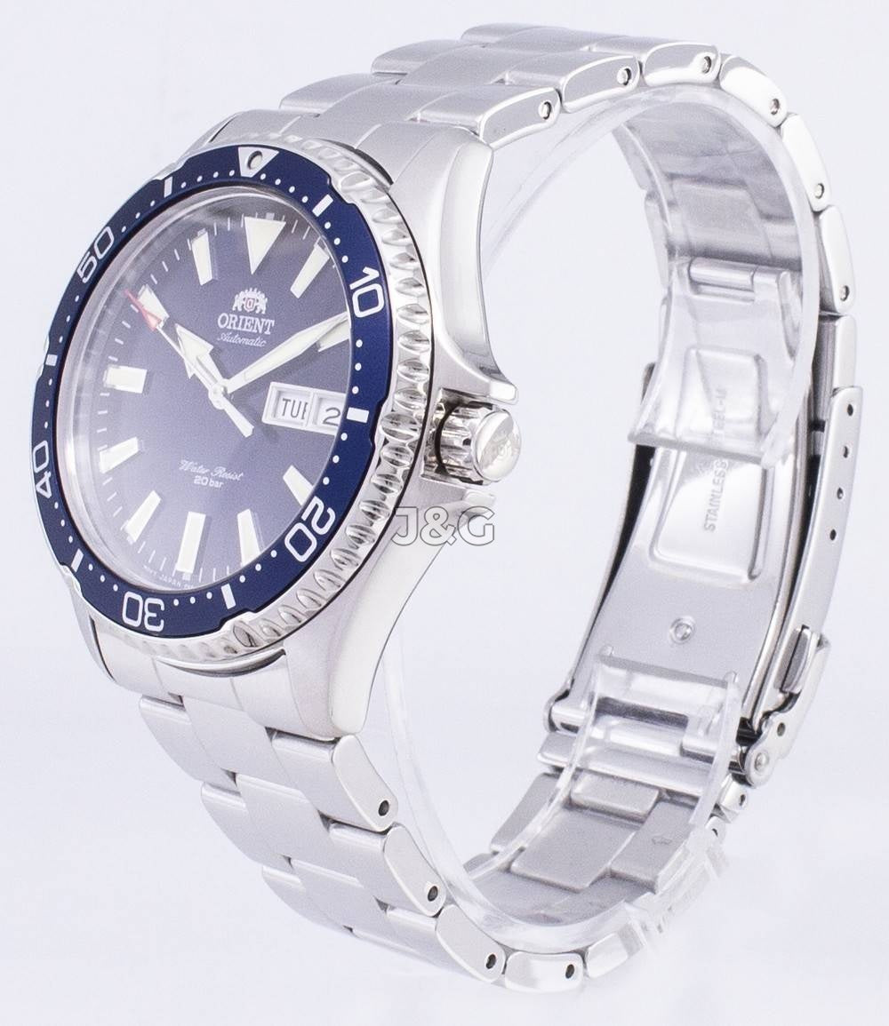 Orient Mako Automatic movement Black Stainless steel Male RA-AA0002L19B. A brand-new Orient Mako watch featuring a Black dial and a Stainless steel strap. Front view. - view 3