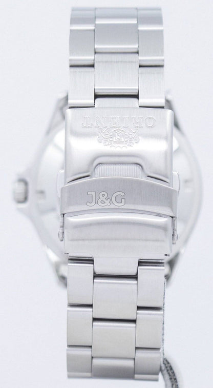 Orient Mako Automatic movement Blue Stainless steel Male FAA02009D9. A brand-new Orient Mako watch featuring a Blue dial and a Stainless steel strap. Front view. - view 4