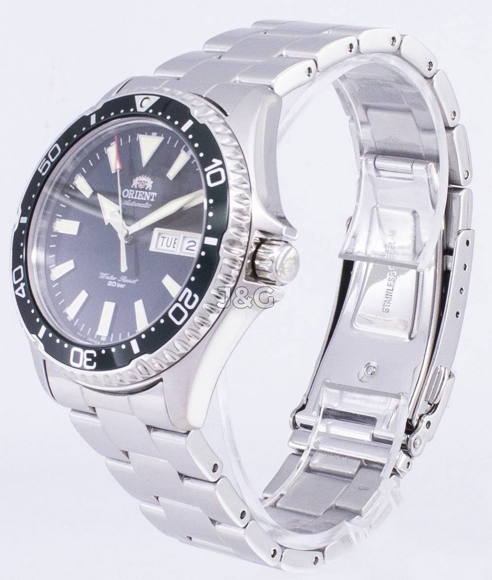 Orient Mako Automatic movement White Stainless steel Male RA-AA0004E19B. A brand-new Orient Mako watch featuring a White dial and a Stainless steel strap. Side view. - view 3