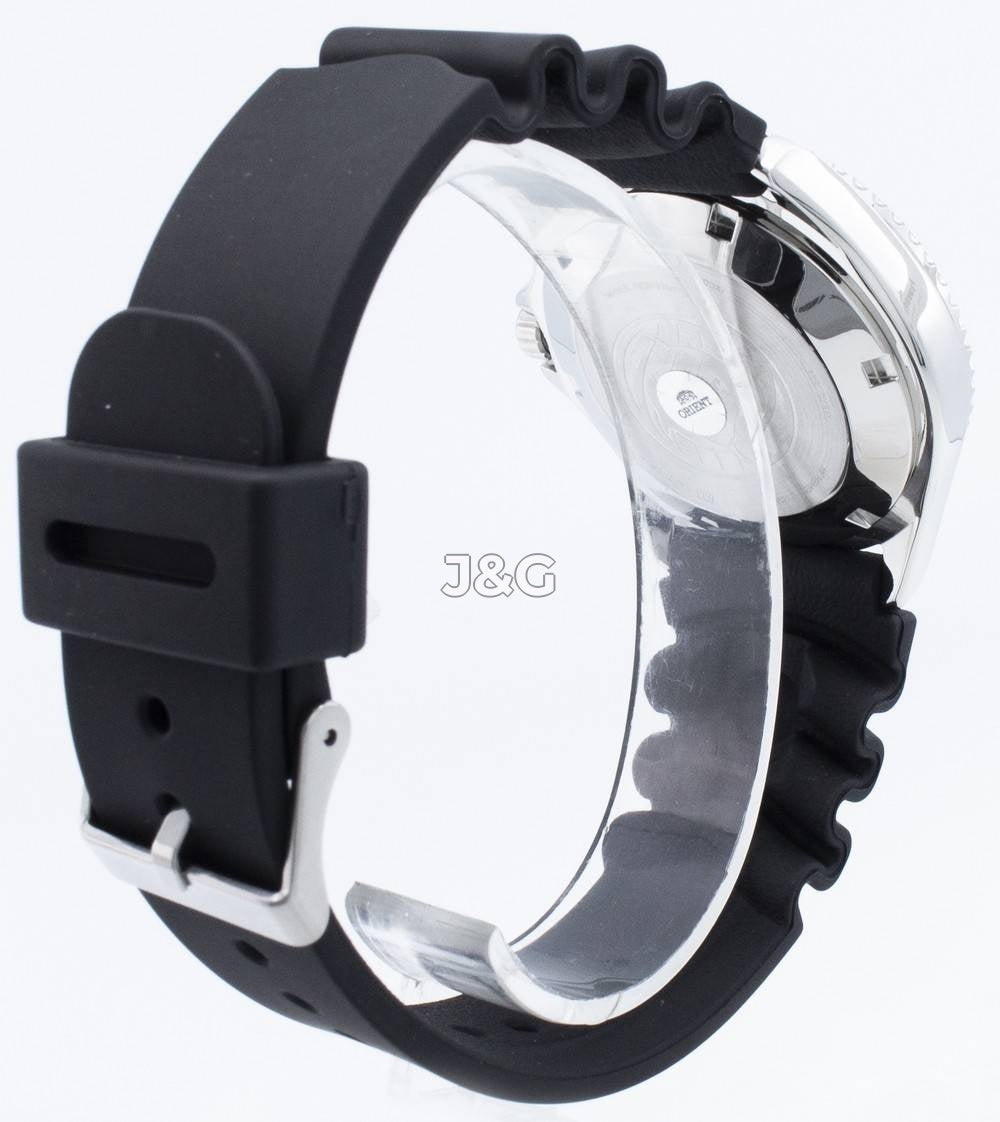 Orient Ray Automatic movement Blue Rubber Male FAA02008D9. A brand-new Orient Ray watch featuring a Blue dial and a Rubber strap. Front view. - view 4