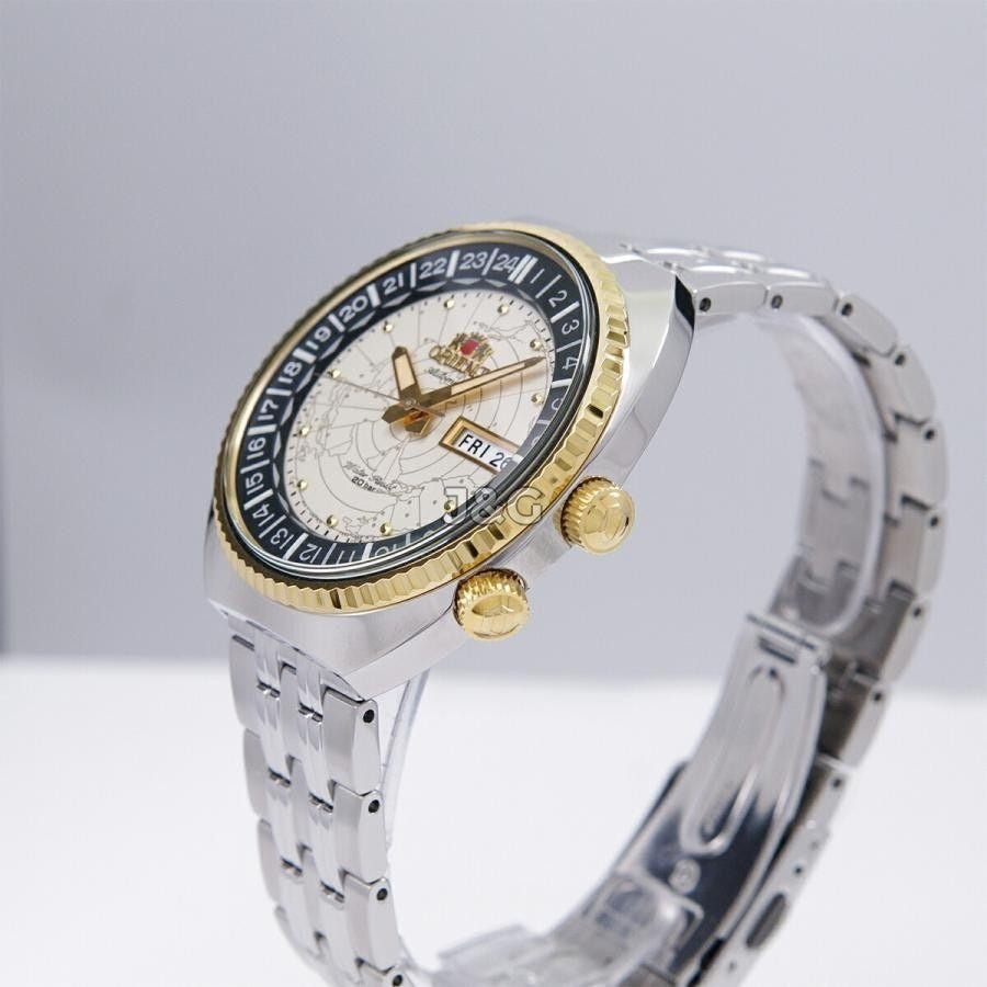 Orient Revival Automatic movement Black Stainless steel Male RA-AA0E01S19B. A brand-new Orient Revival watch featuring a Black dial and a Stainless steel strap. Side view. - view 5